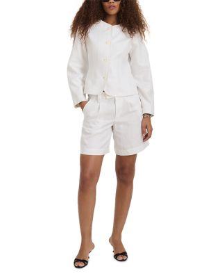 Luna Pleated Linen Shorts Product Image