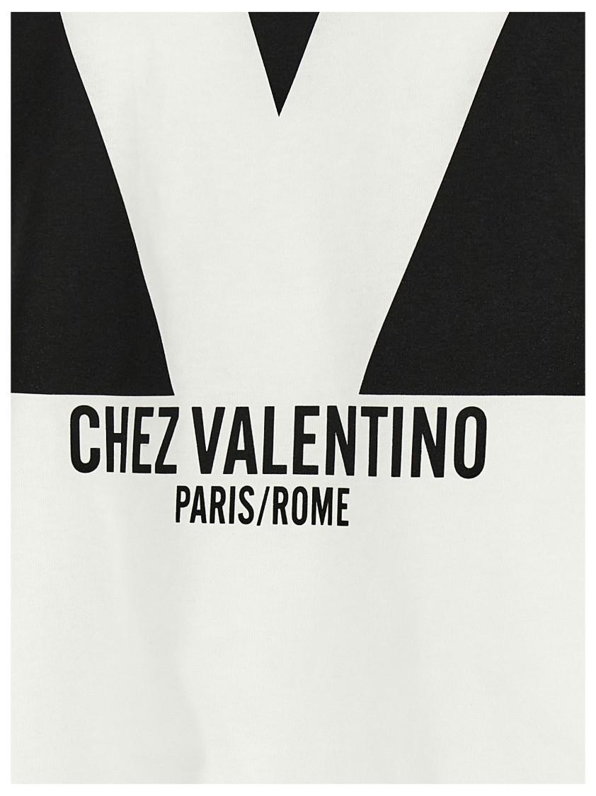 VALENTINO Mens Avorio Logo-print Crew-neck Cotton-jersey T-shirt Product Image