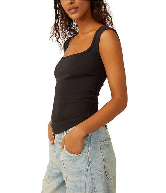 Free People Hummingbird Square Neck Sleeveless Tank Top Product Image