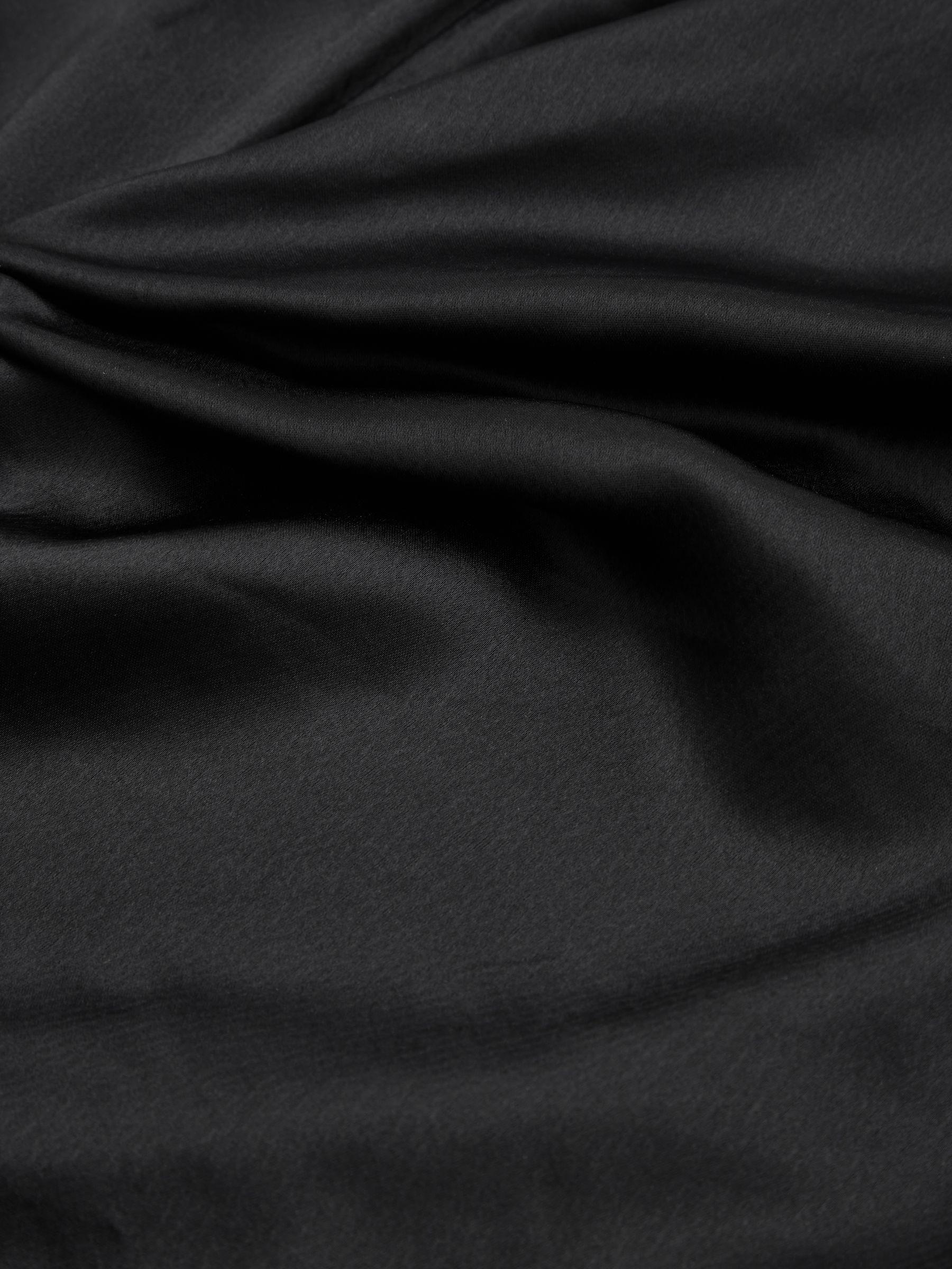 Anna Quan Satin Draped Maxi Dress in Black Product Image