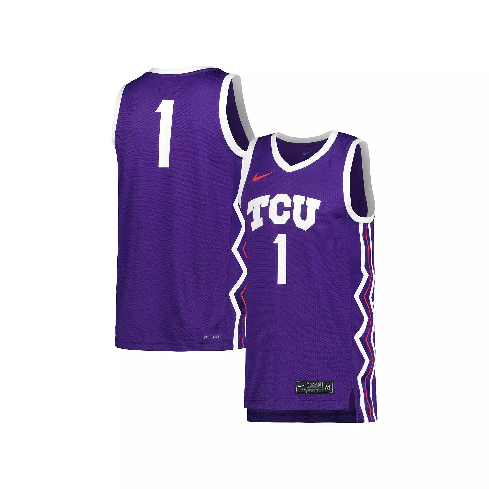 Men's Nike Purple TCU Horned Frogs Replica Basketball Jersey,  Product Image