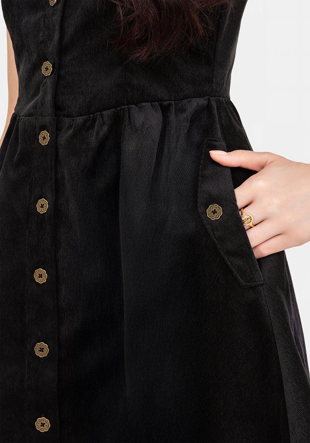 Iris Button Up Pinafore Mini Dress Product Image