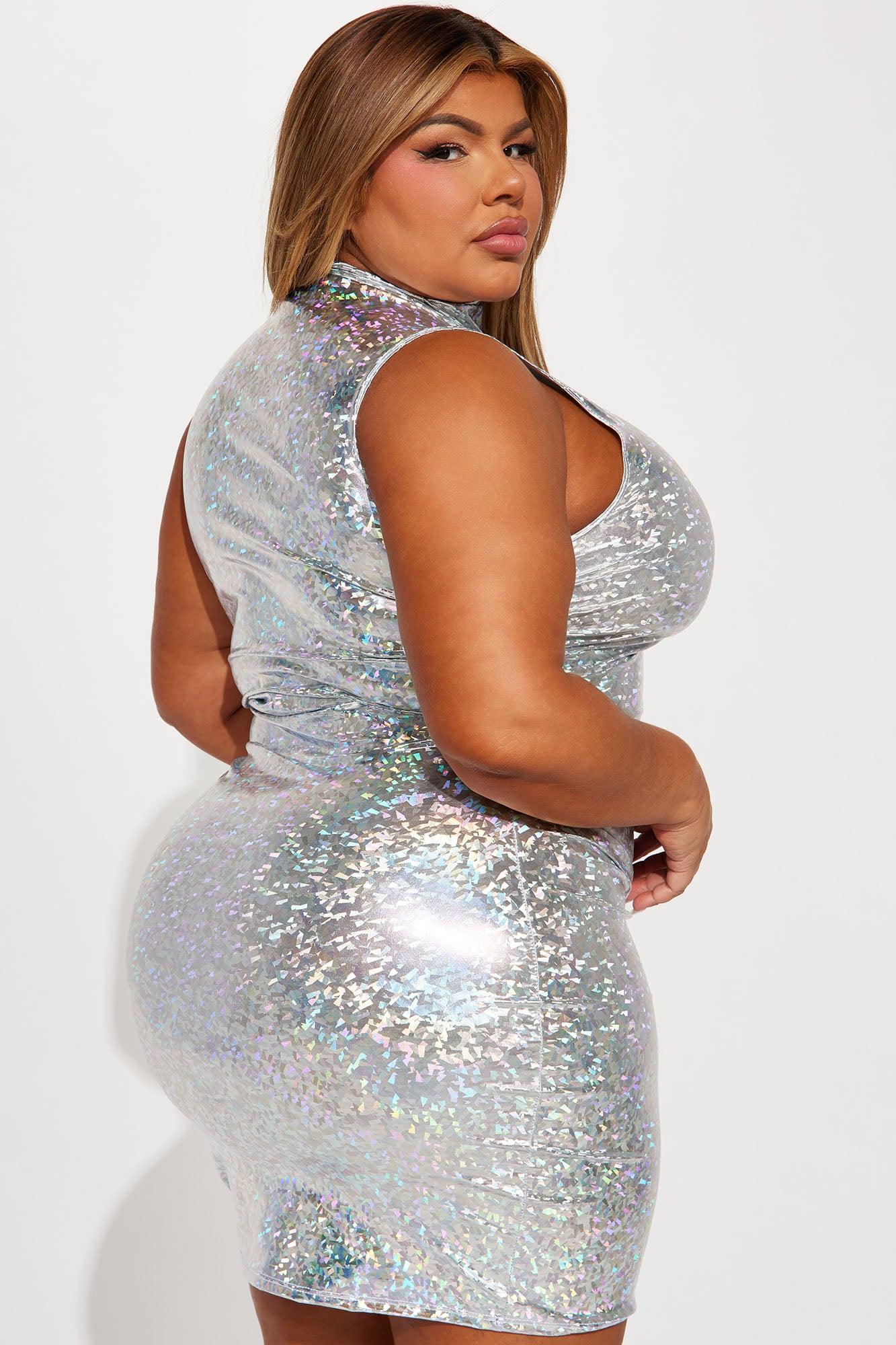 Starstuck Mini Dress - Silver Product Image