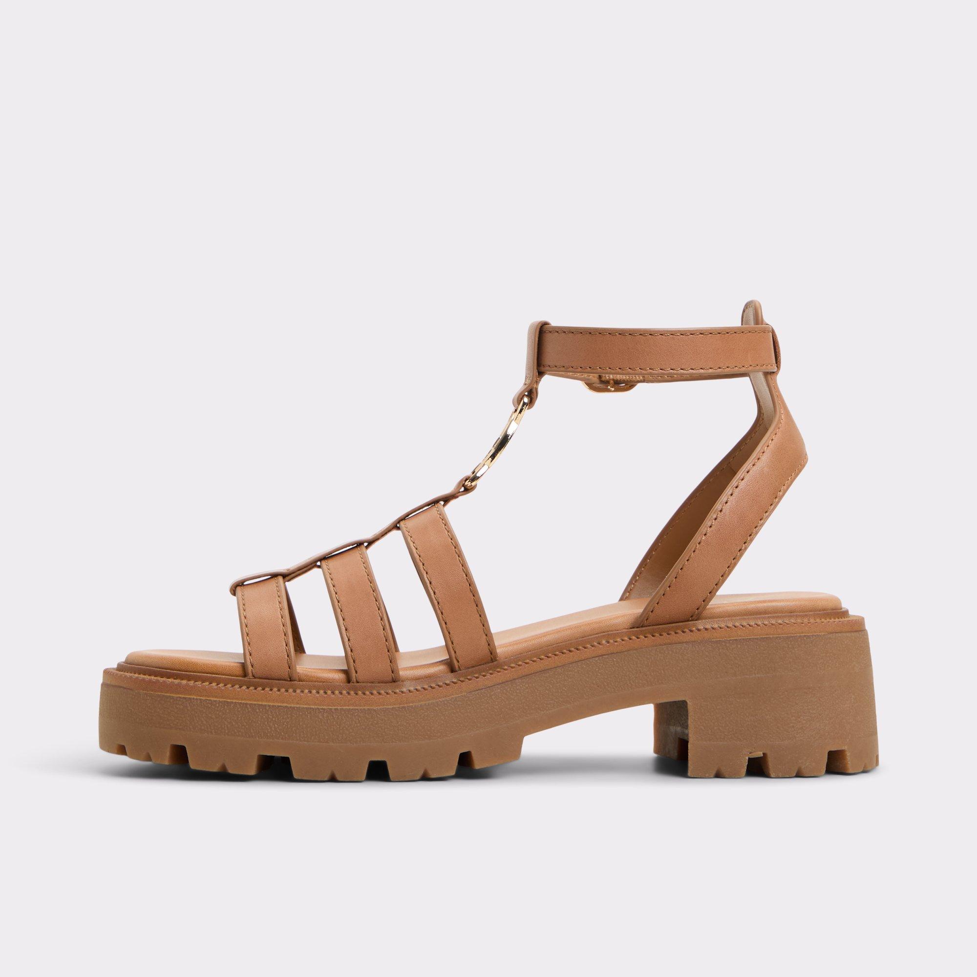 ALDO Lamington - Women's Strappy Sandal Sandals - Brown, Size 7 Product Image