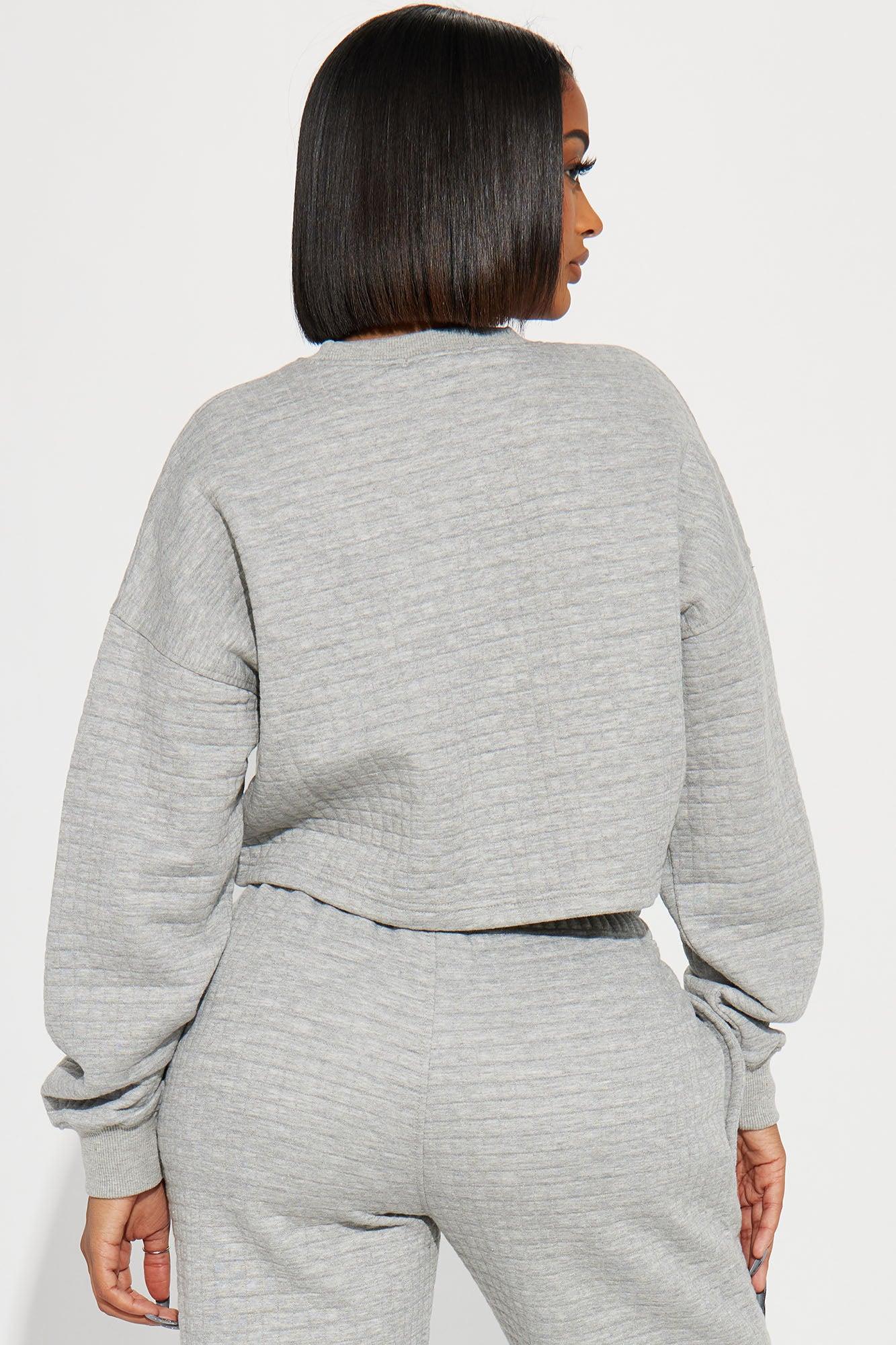 Chill With Me Lounge Sweatshirt - Heather Grey Product Image