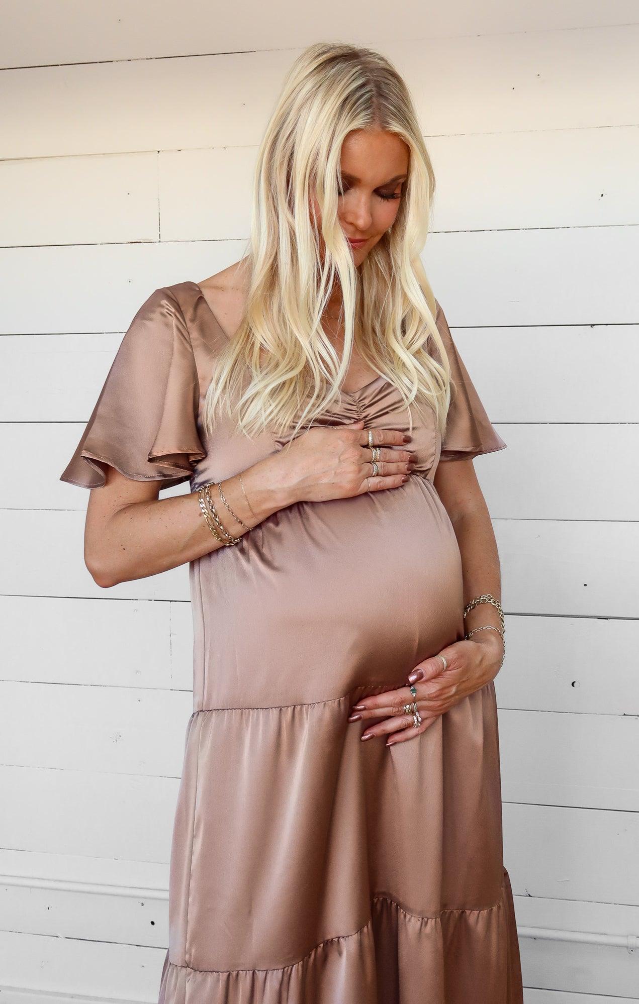 Nicole Maxi Dress ~ Dune Luxe Satin Product Image