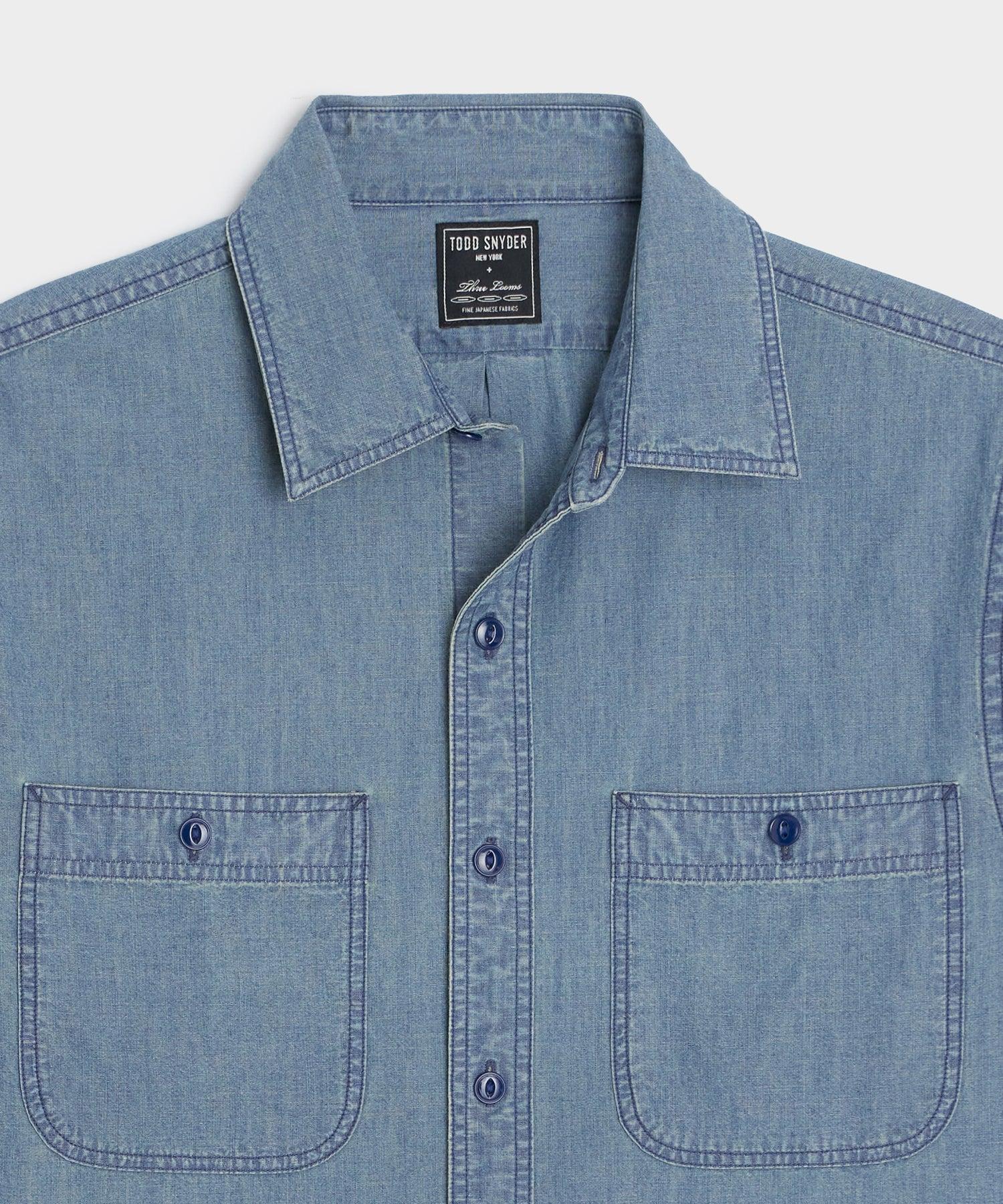Slim Japanese Chambray Work Shirt Product Image
