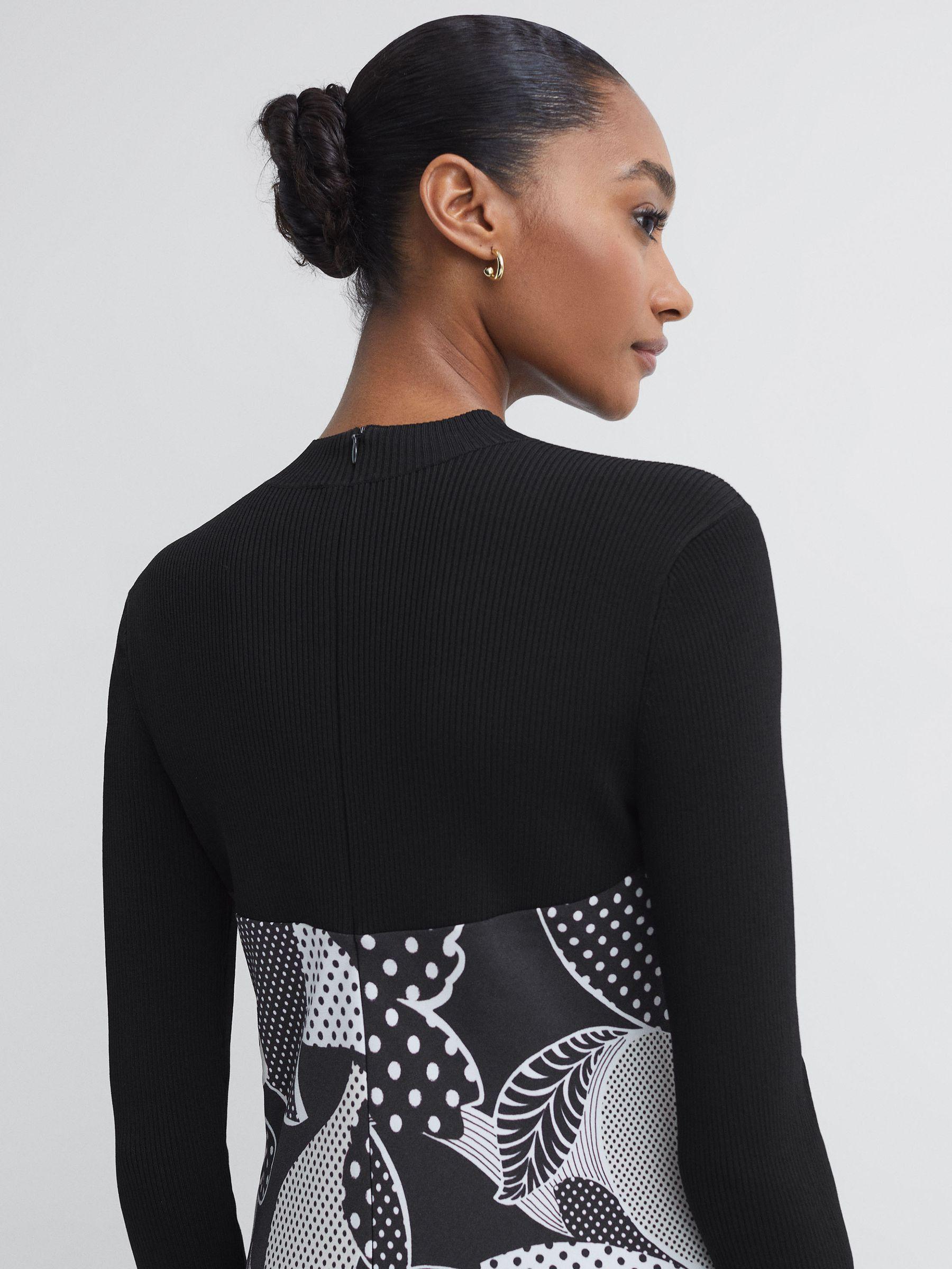 Florere Hybrid Knit Midi Dress in Black Product Image