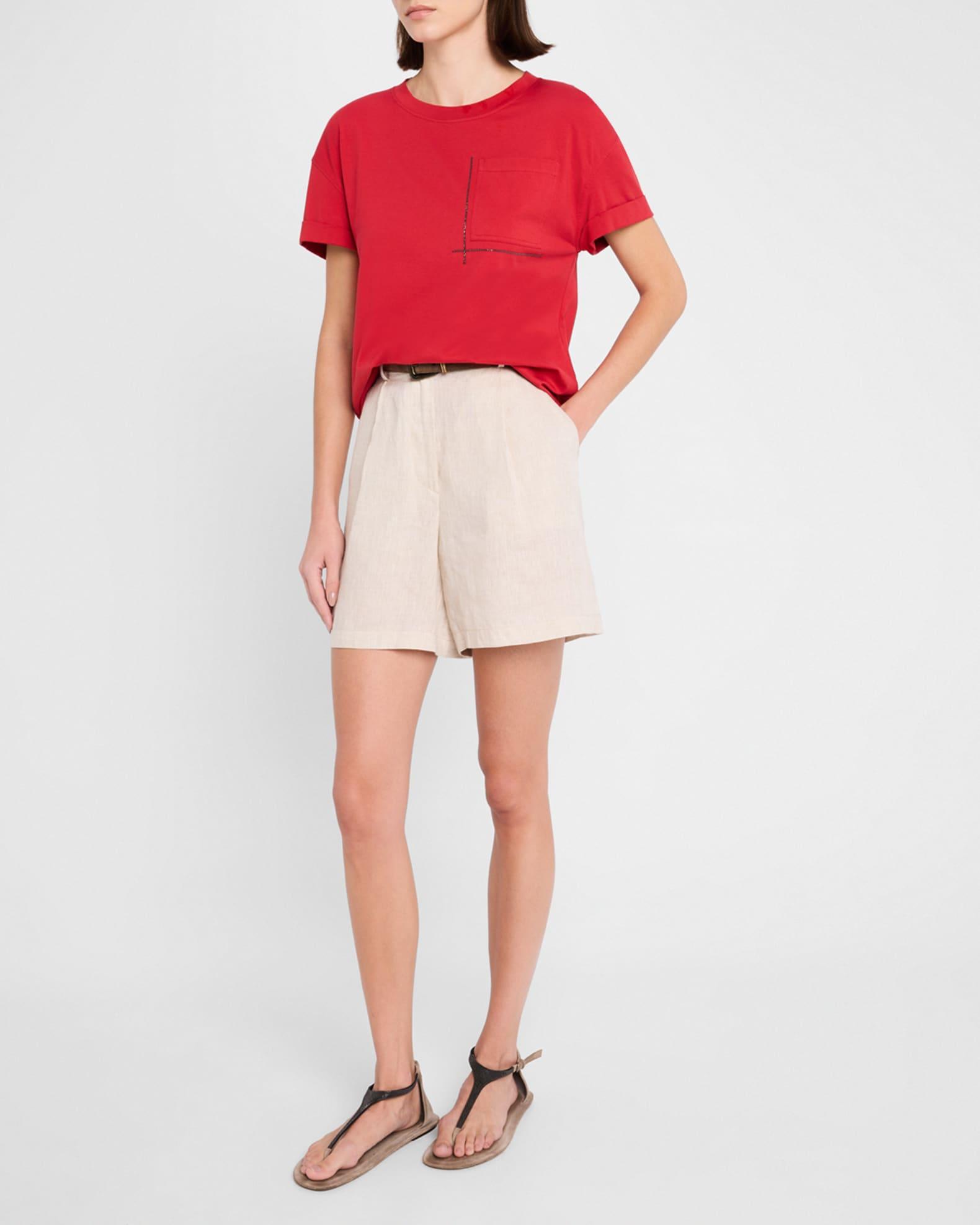 Monili Pocket Short-Sleeve Cotton Jersey T-Shirt Product Image