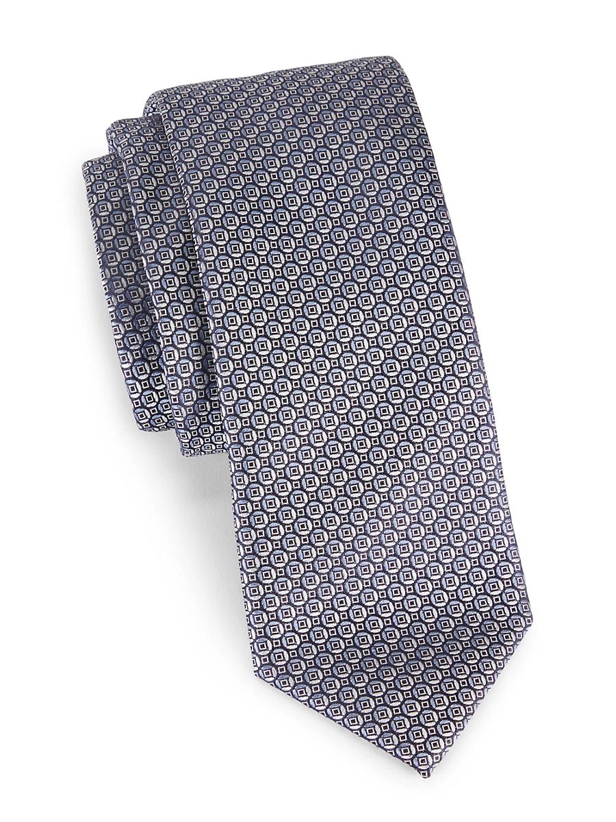 Mens Geometric Silk Tie Product Image