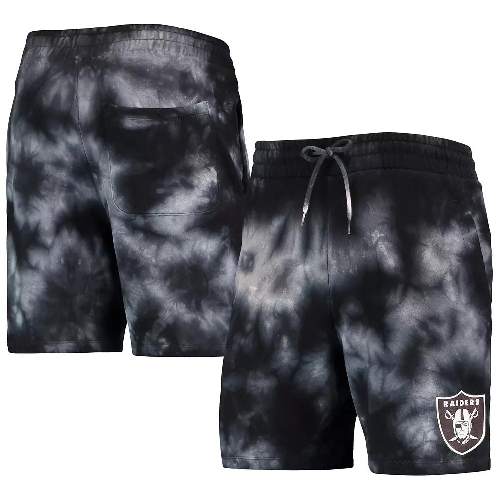 Men's New Era Black Las Vegas Raiders Tie-Dye Shorts,  Product Image