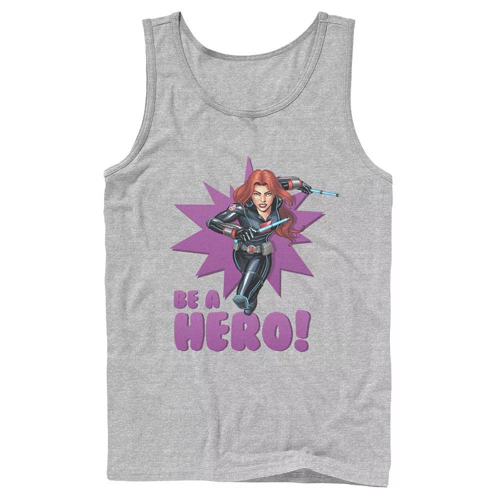 Men's Marvel Black Widow Avengers Assemble BE A HERO! Tank Top,  Product Image