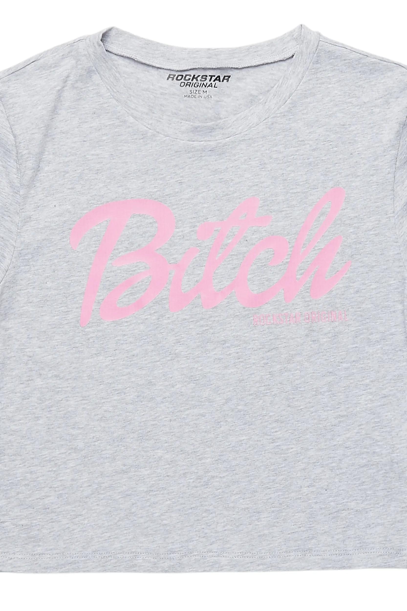 Laressa Heather Grey Crop T-Shirt Female Product Image