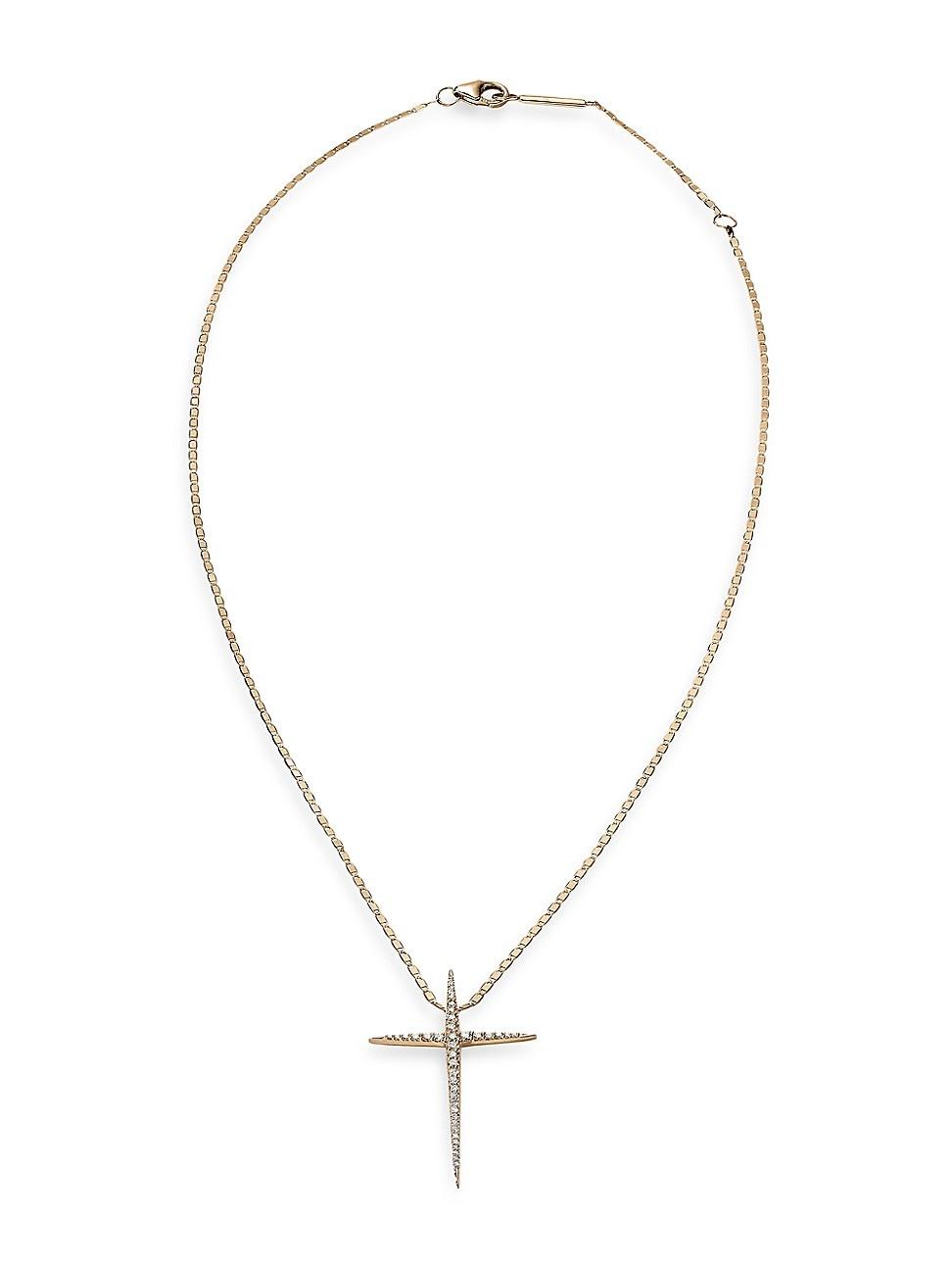 Flawless Skinny Pointed Cross Pendant Necklace Product Image