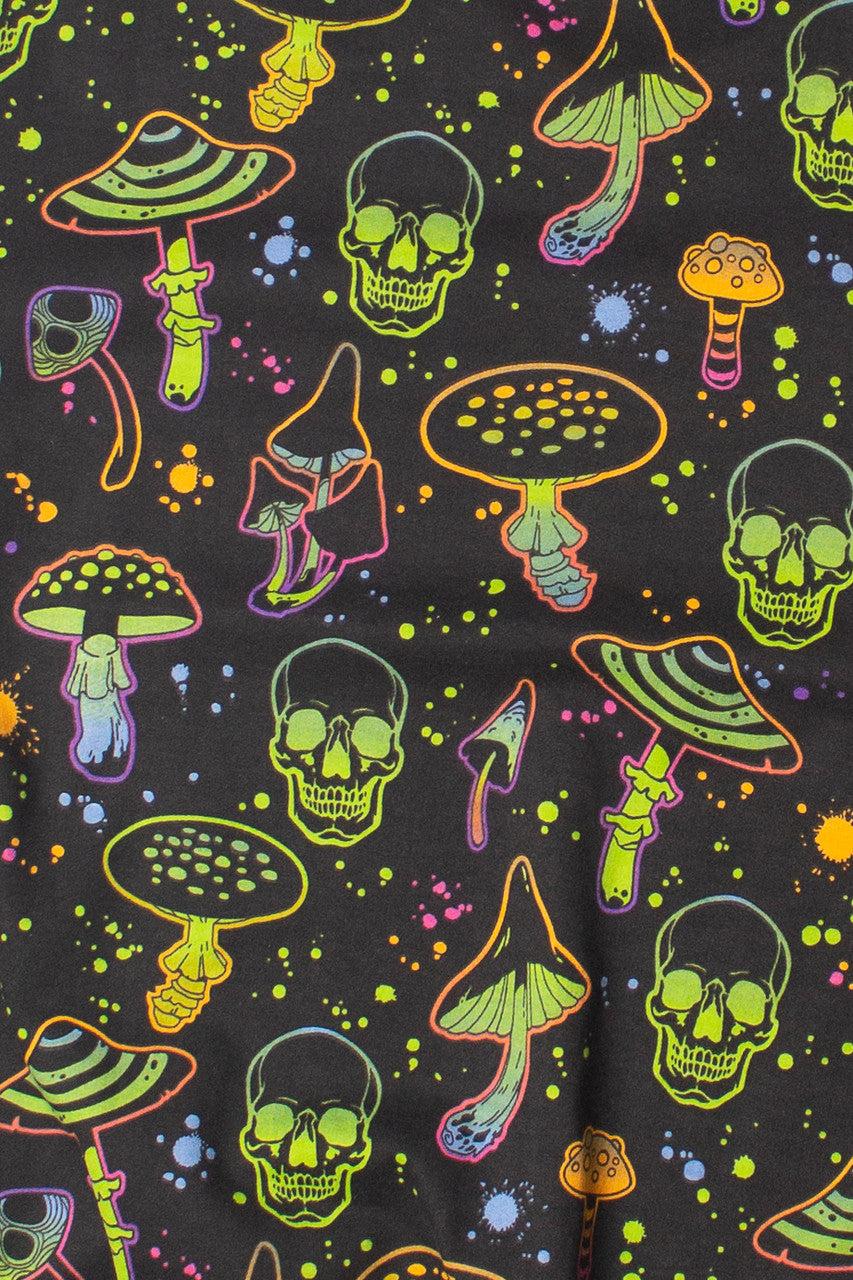 Neon Mushrooms & Skulls Sweatshirt Product Image