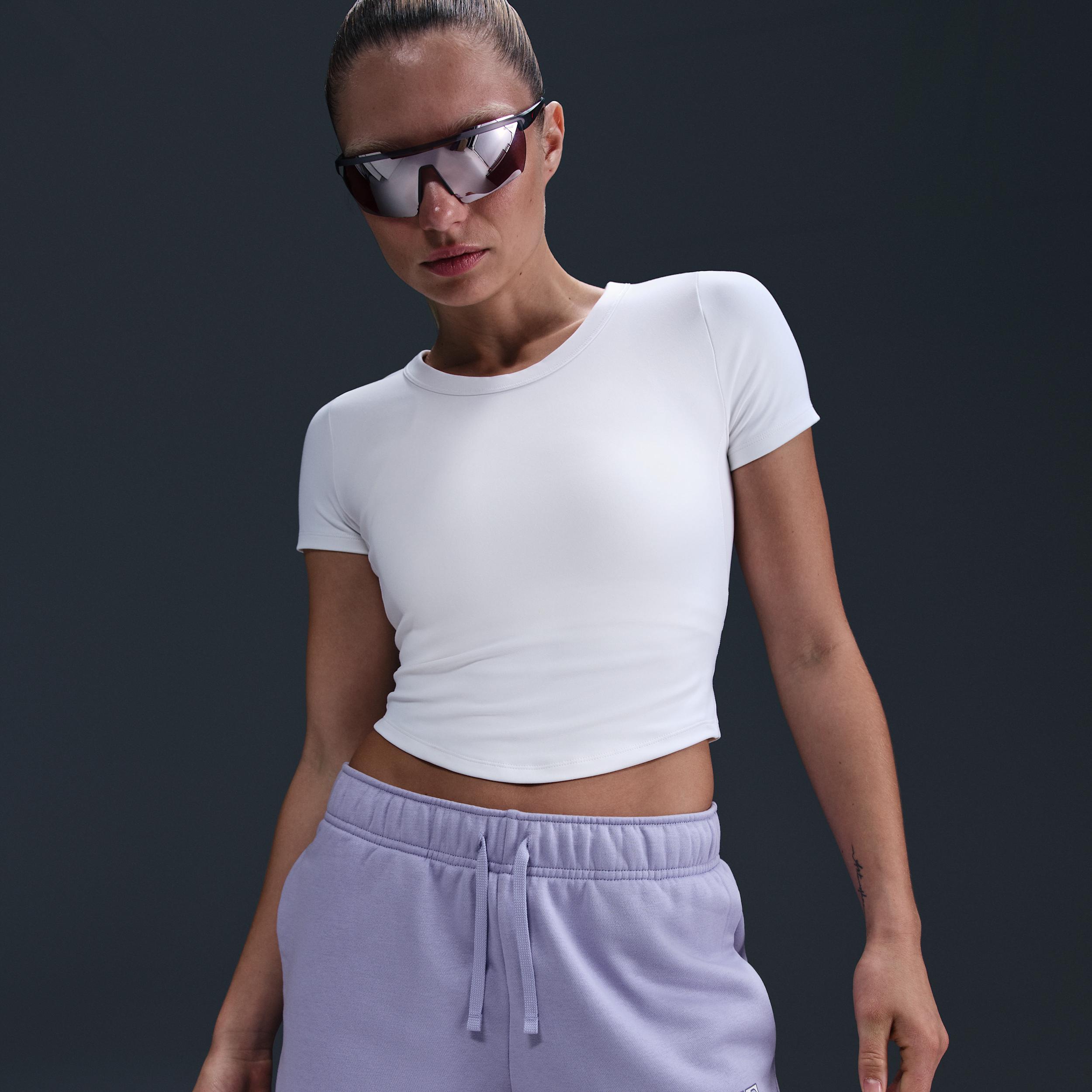 Womens Nike Sportswear Club Fleece Mid-Rise 4 Graphic Shorts | HJ1282-533 Product Image