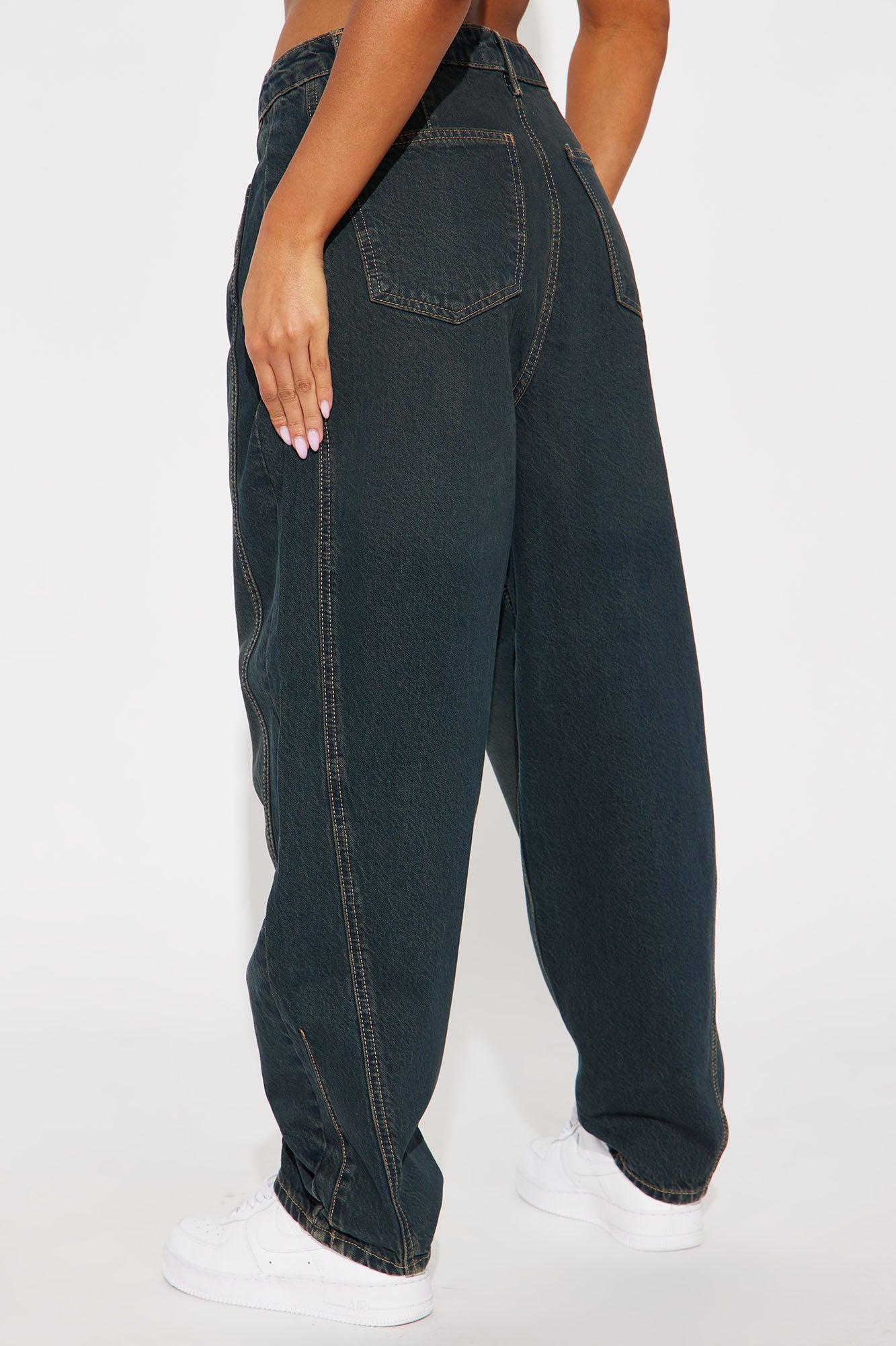 Famously Tinted Taper Leg Jeans - Dark Wash Product Image