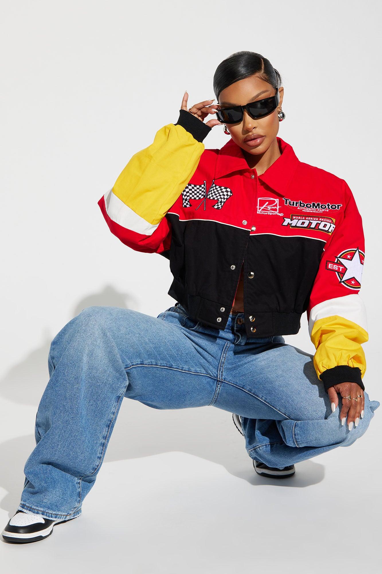 Need For Speed Bomber Jacket - Red/combo Female Product Image