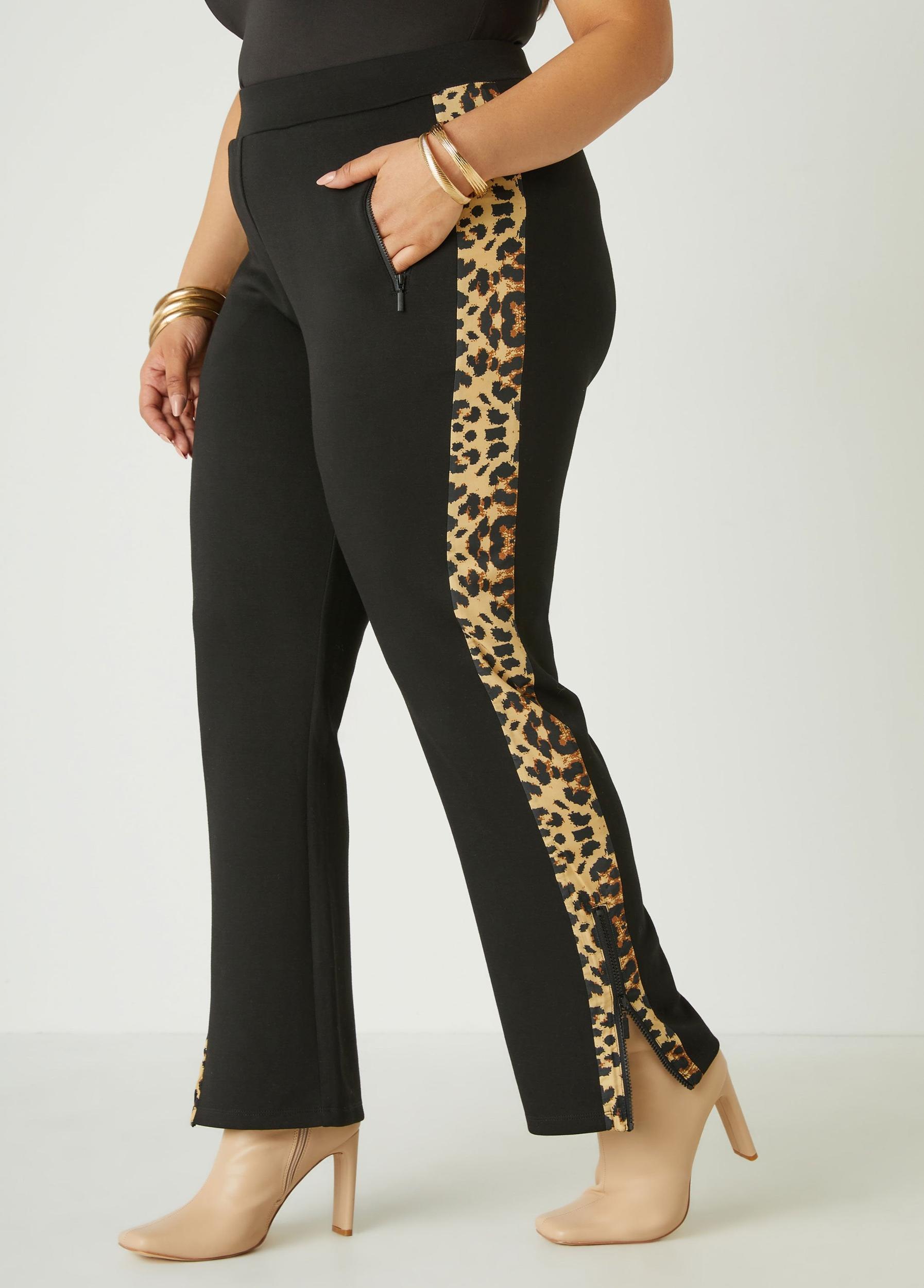 Zip Detailed Animal Track Pants Product Image