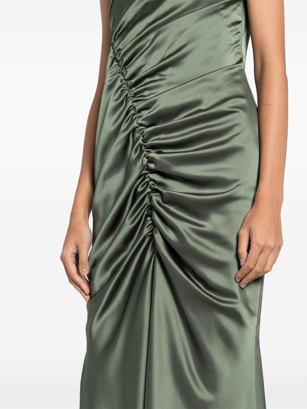 satin asymmetric gown Product Image