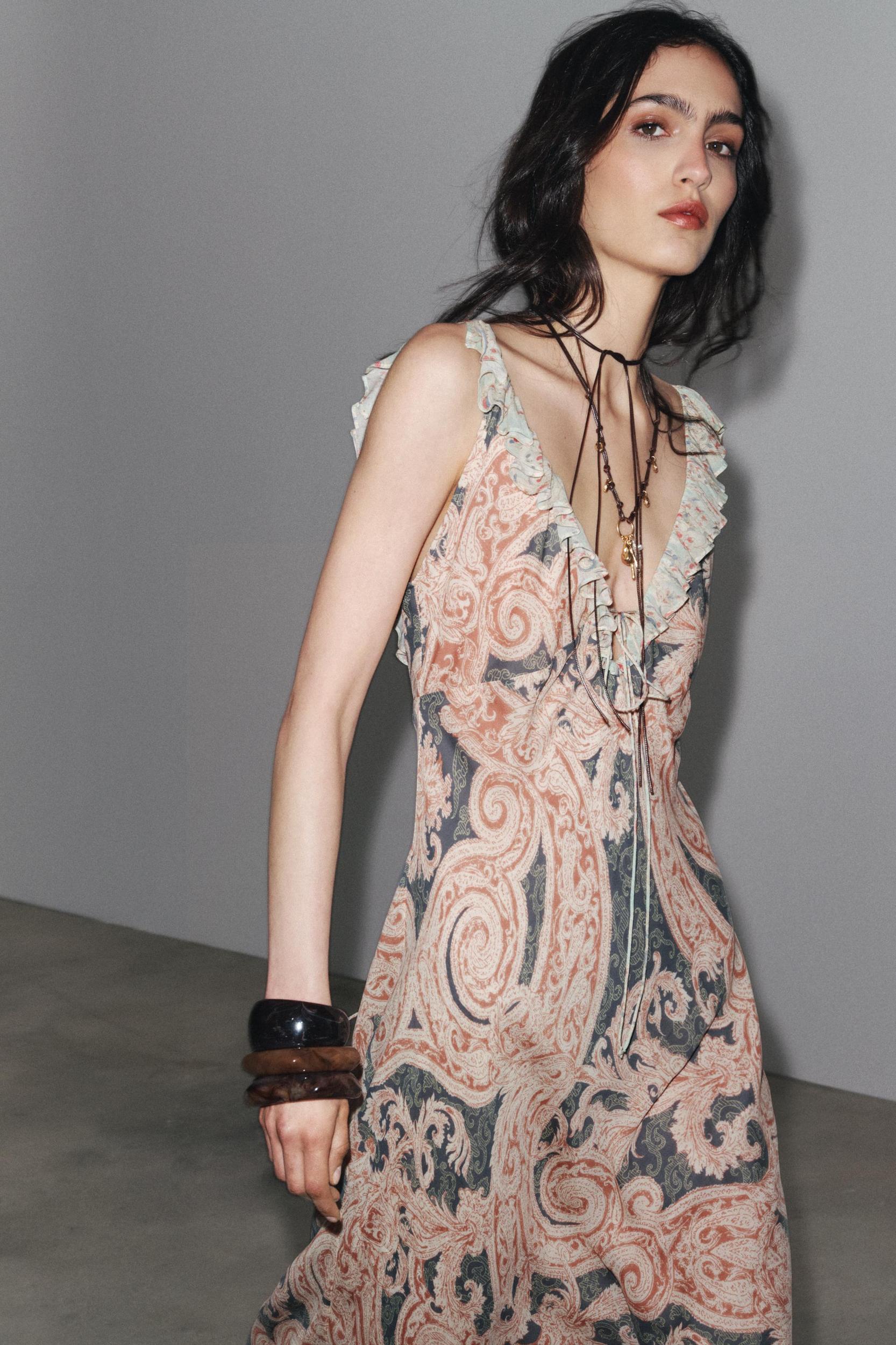 ZW COLLECTION PRINTED SLIP DRESS Product Image