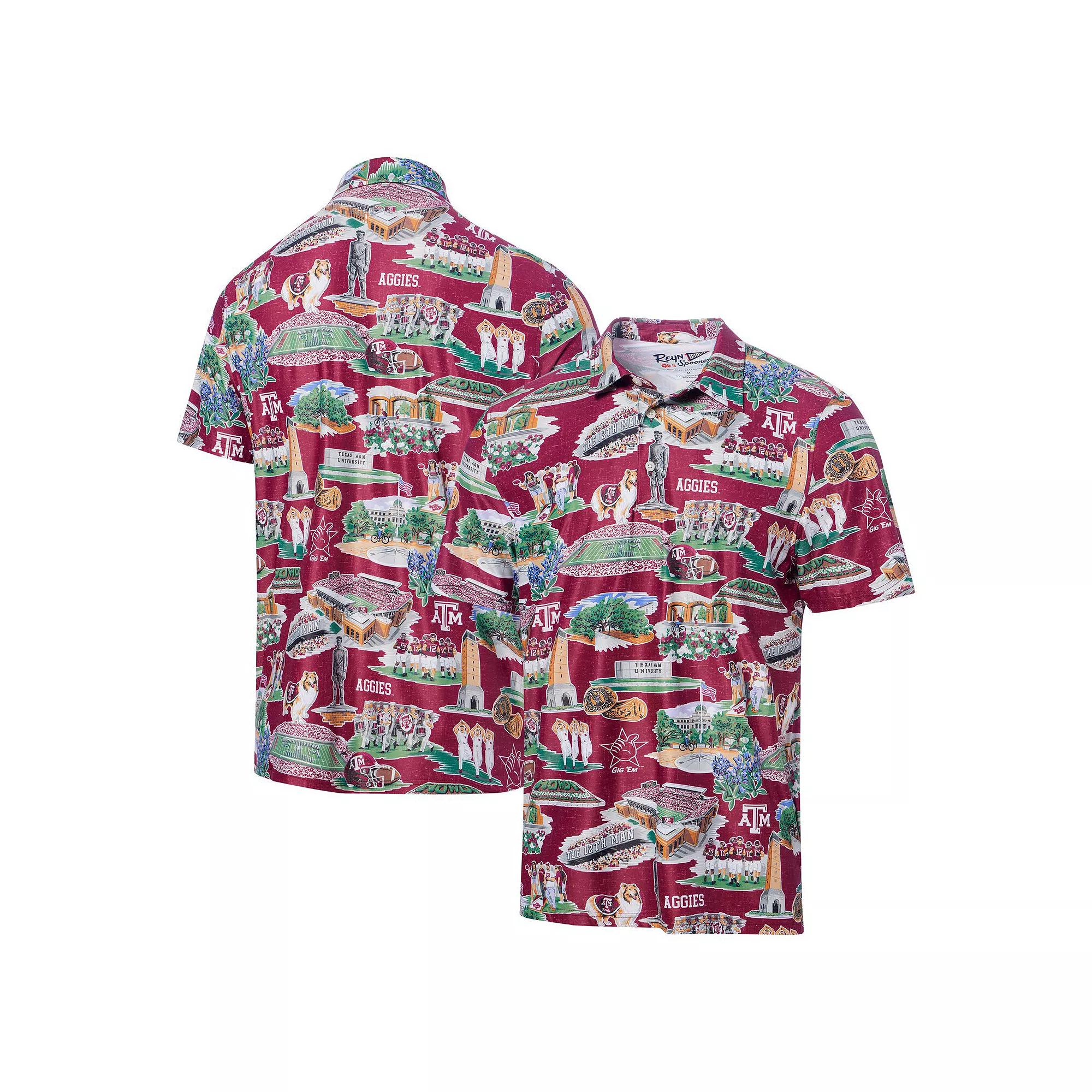 Men's Reyn Spooner Maroon Texas A&M Aggies Scenic Polo, Size: Medium, Red Product Image
