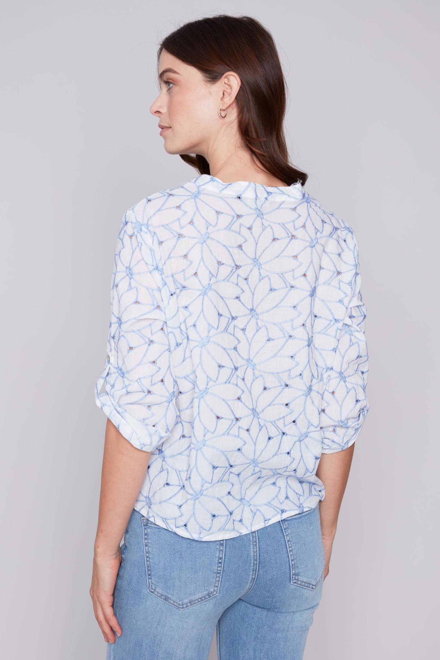 Long Sleeve Shirt with Button and Knot Product Image