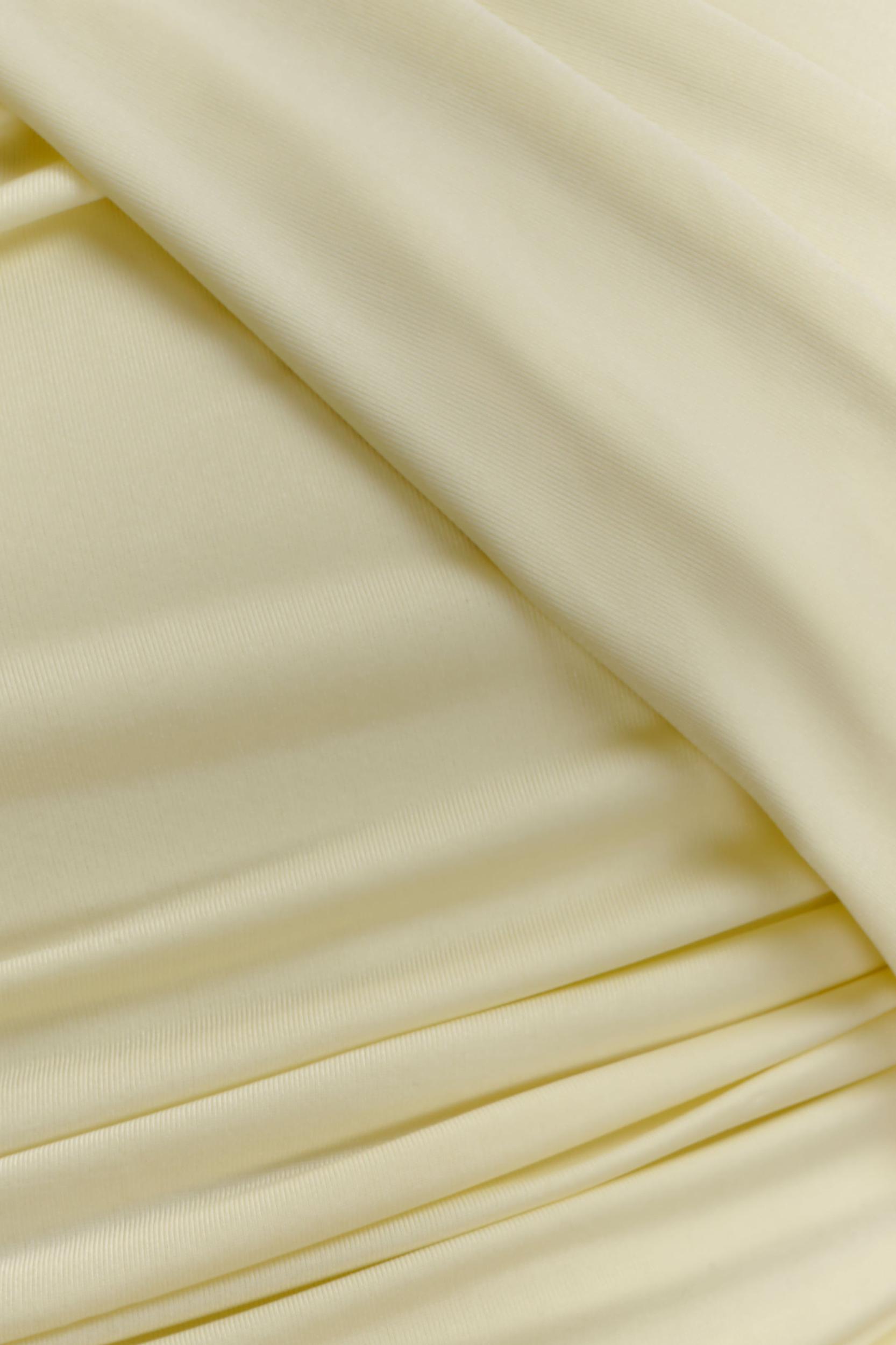 Adrienne One Shoulder Slinky Top - Lemon Product Image