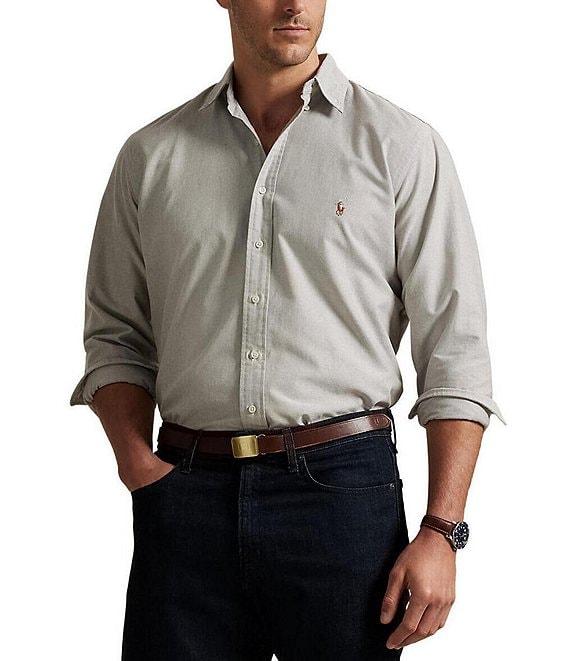 Polo Ralph Lauren Big & Tall Solid Oxford Long Sleeve Woven Shirt Product Image