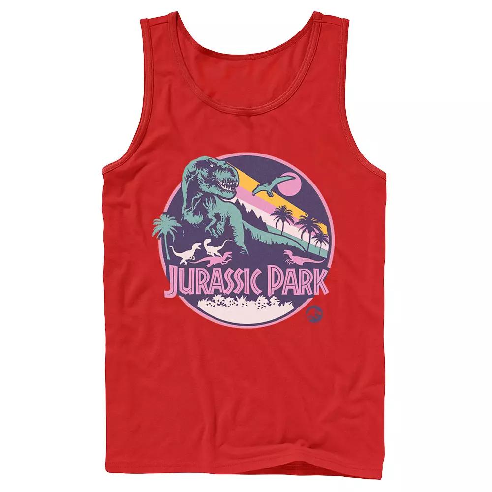 Men's Jurassic Park Retro Rex Scene Tank Top,  Product Image