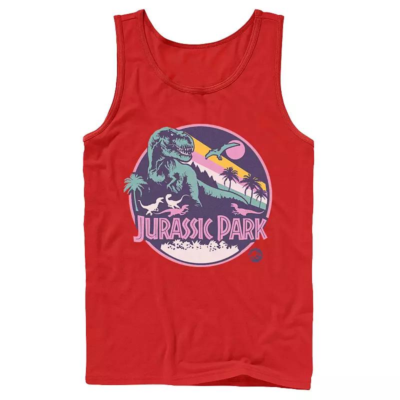 Men's Jurassic Park Retro Rex Scene Tank Top,  Product Image