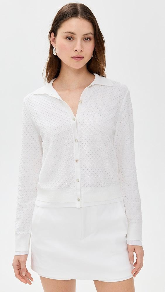 Vince Double Layer Mesh Caridigan | Shopbop Product Image