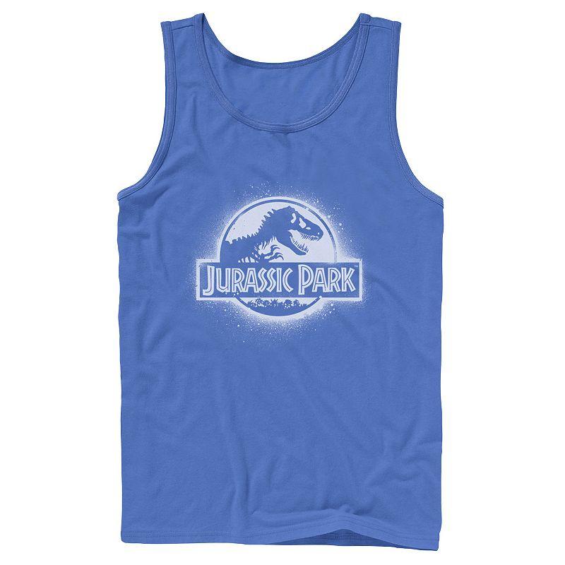 Men's Jurassic Park Neon Gradient Scene Tank Top,  Product Image