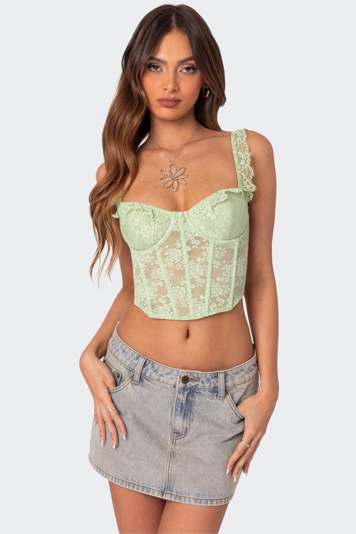 Amaya Sheer Lace Corset Product Image