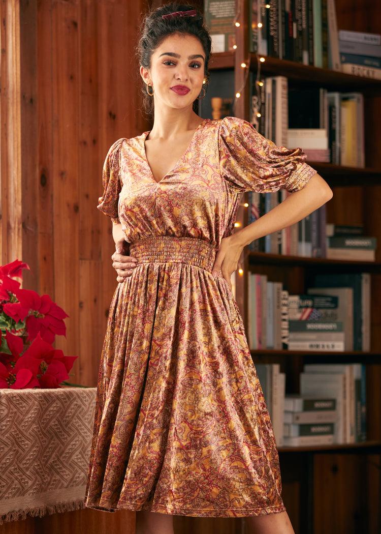 Bohemian Rhapsody Balloon Sleeve Dress Product Image