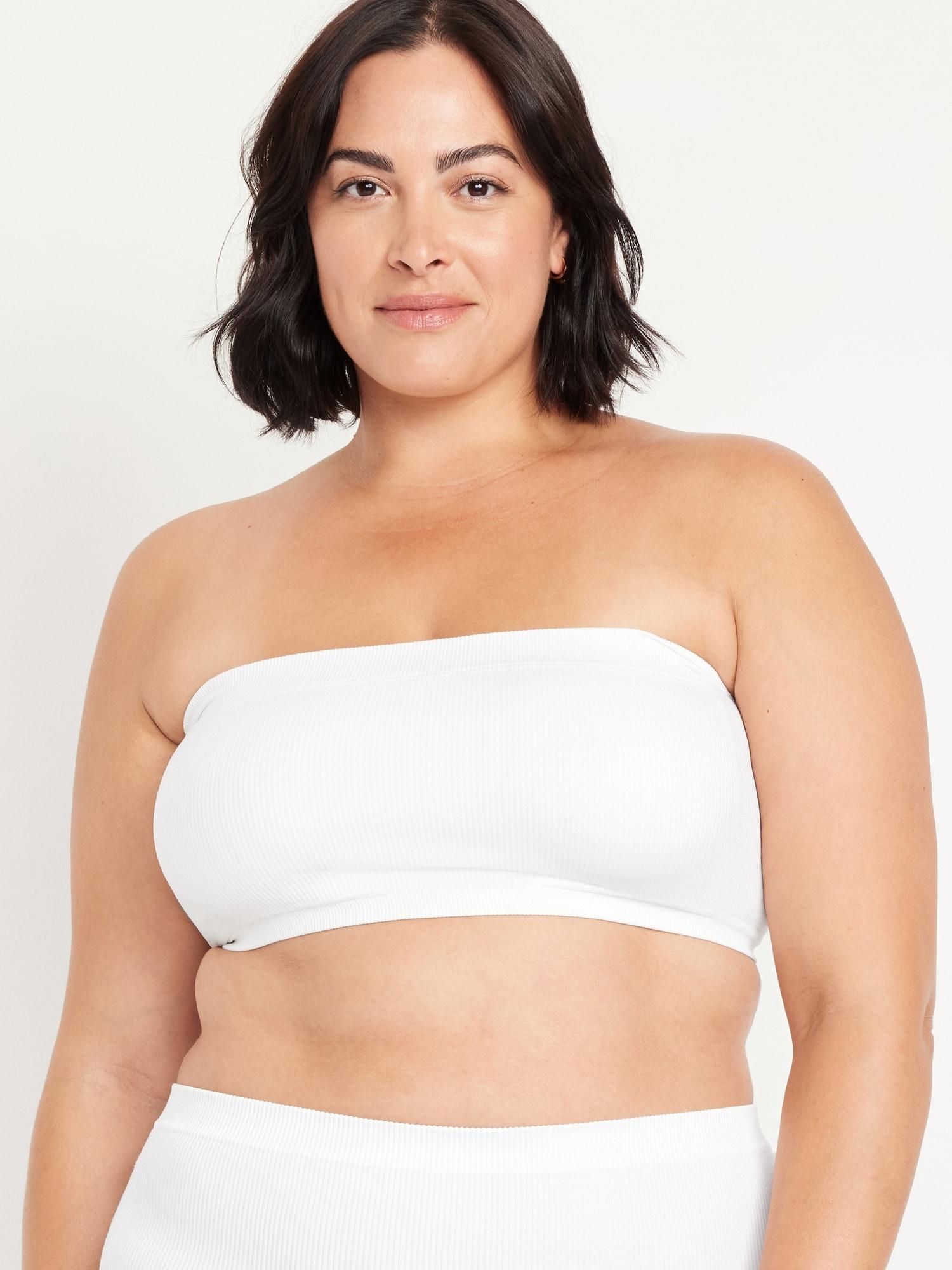 Seamless Ribbed Longline Bandeau Bra Product Image