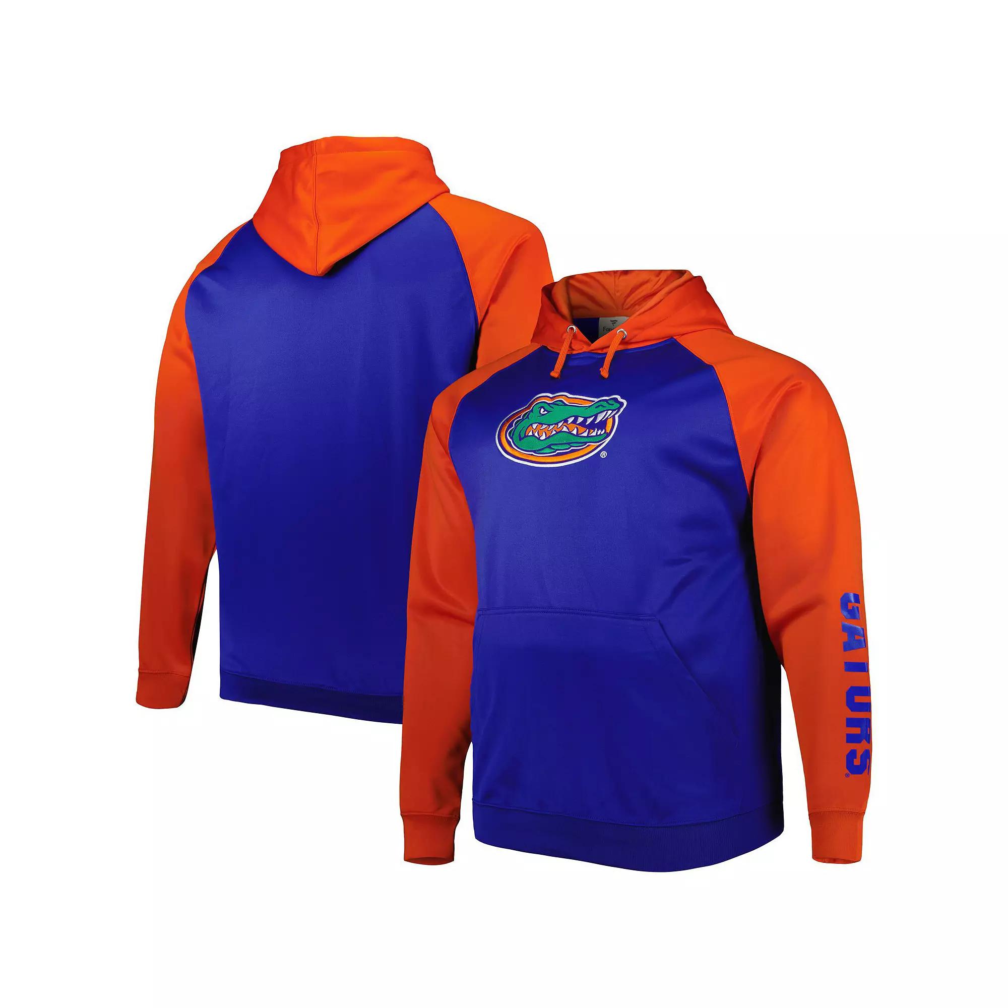 Men's Royal Florida Gators Big & Tall Raglan Fleece Pullover Hoodie, Size: 3XB, Blue Product Image