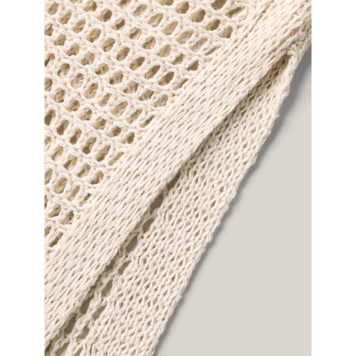 Plus Size Cut-Out Round Neck Swim Cover-Up Women's Swimwear Apricot Beach Loose Cut-Out Curve Swim Cover Ups BloomChic 22-24/3X Product Image