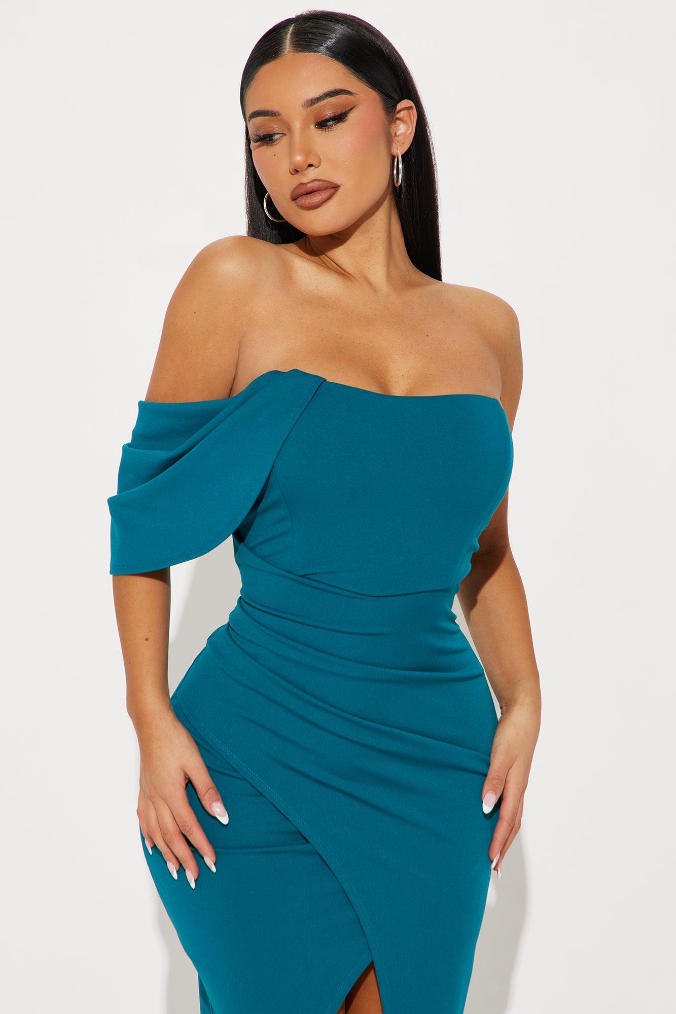 Camilla Midi Dress - Teal Product Image