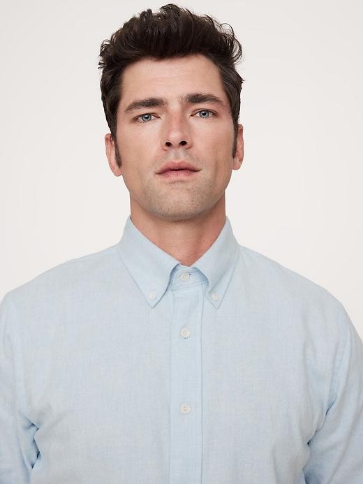 Standard-Fit Cotton Flannel Shirt Product Image