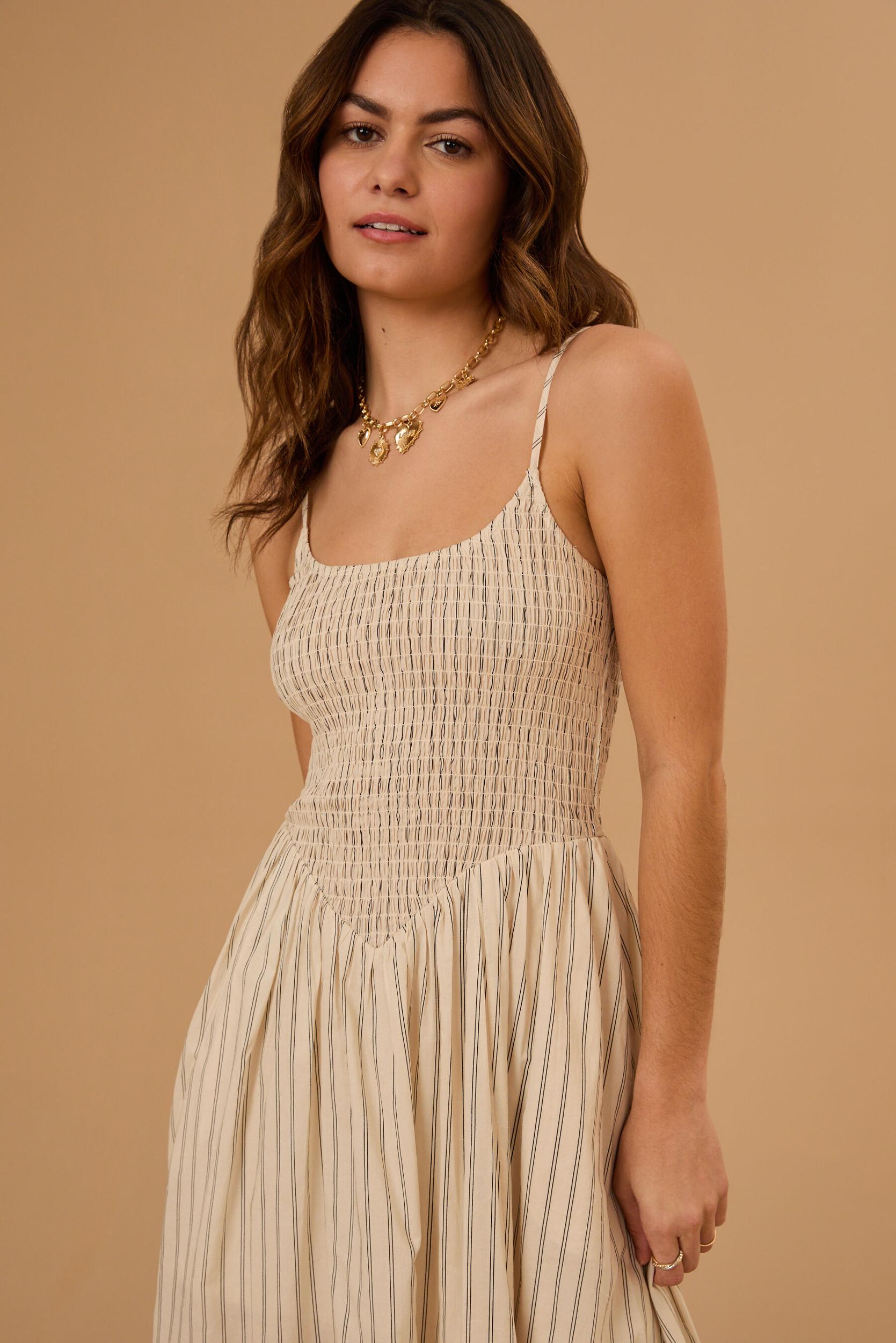 Sophia Smocked Midi Dress Product Image