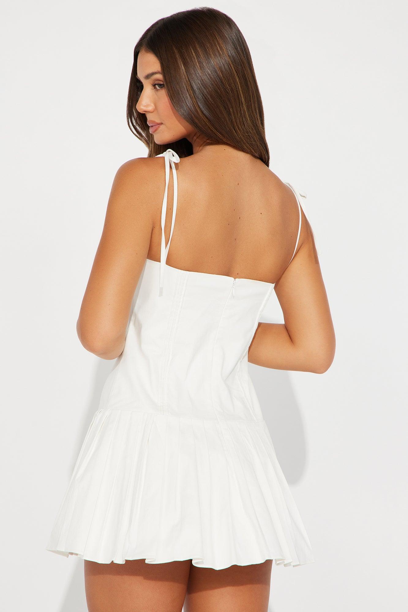 Piper Cotton Mini Dress - Off White Product Image