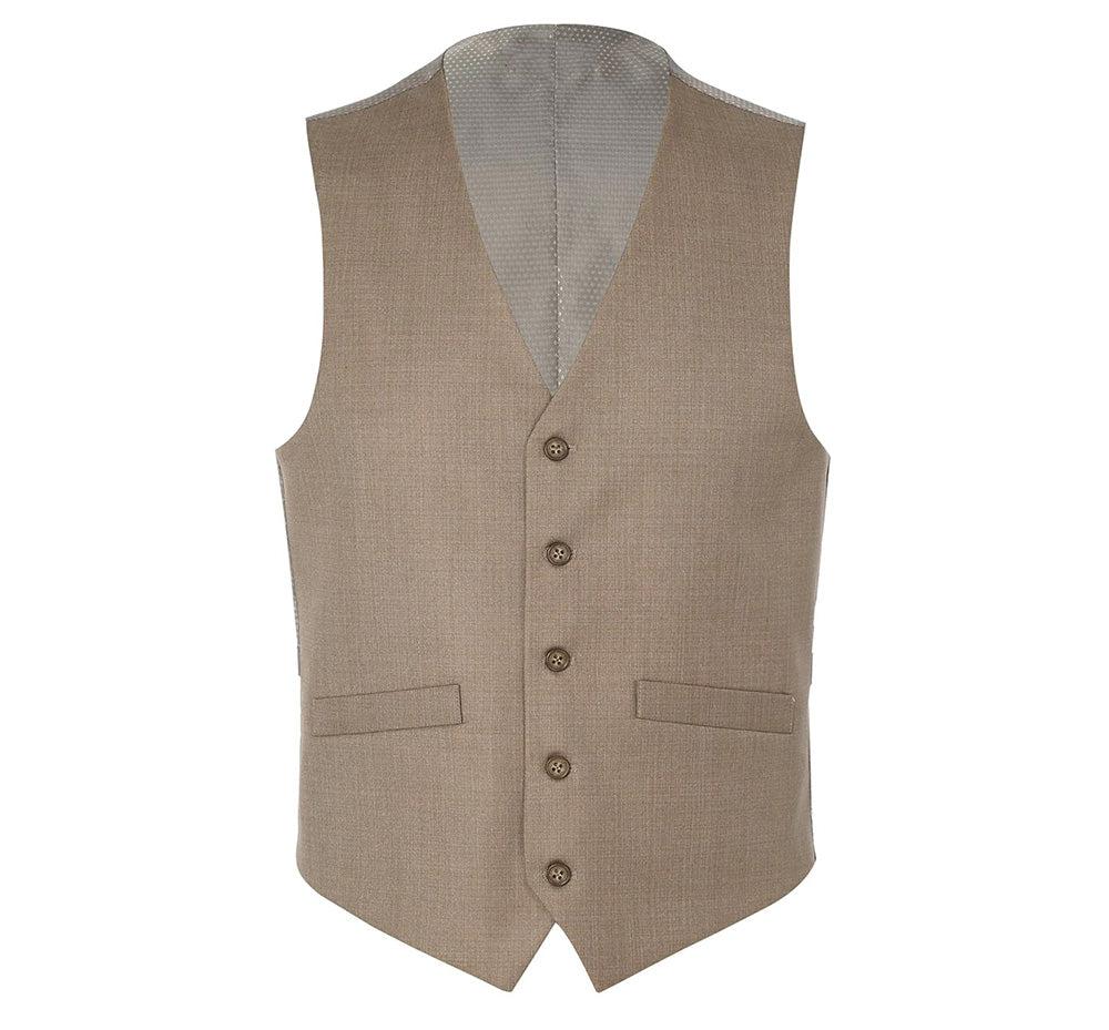 Red Slim Fit Vest Single Breasted 5 Button Design Product Image