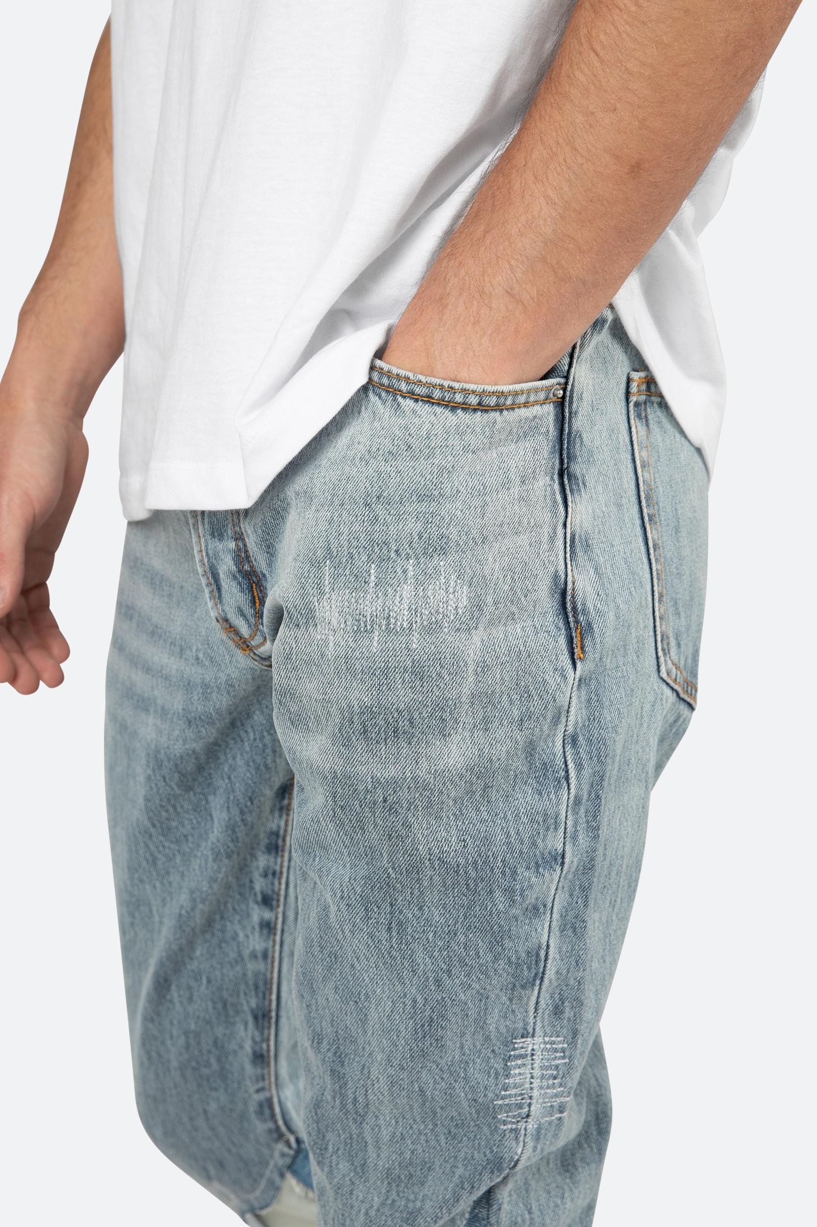 B424 Patch Flare Denim - Blue Male Product Image