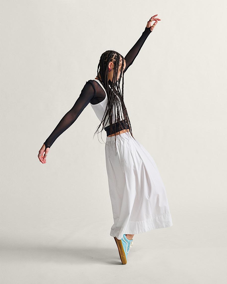 Premium Old Skool Gum Shoe in Crystal Blue / Gum| Vans US Product Image