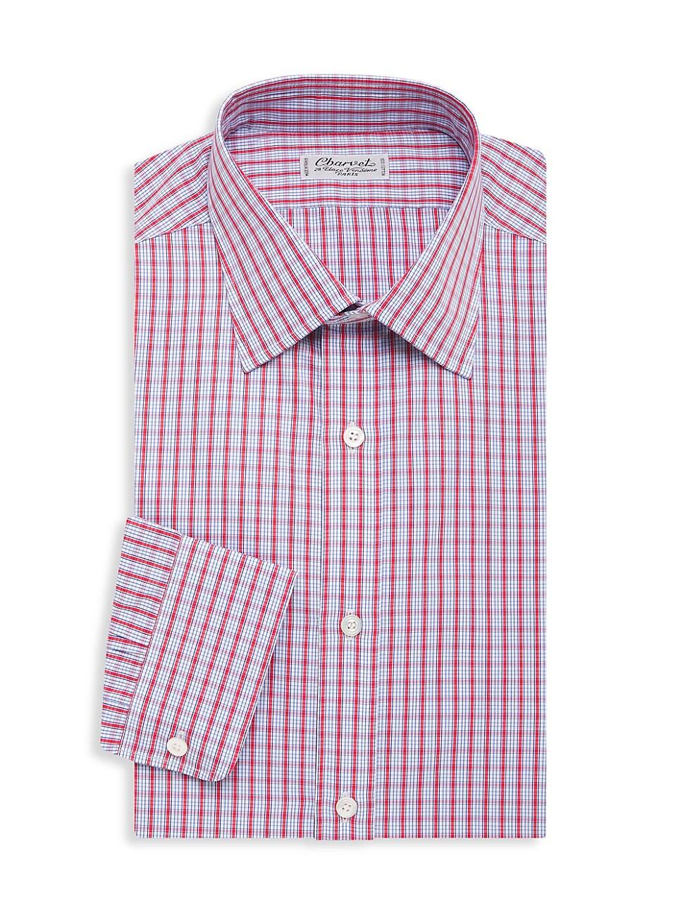 Mens Windowpane Check Dress Shirt Product Image