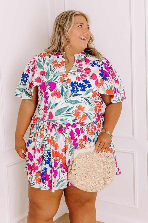Sunday Social Floral Mini Dress Curves Product Image