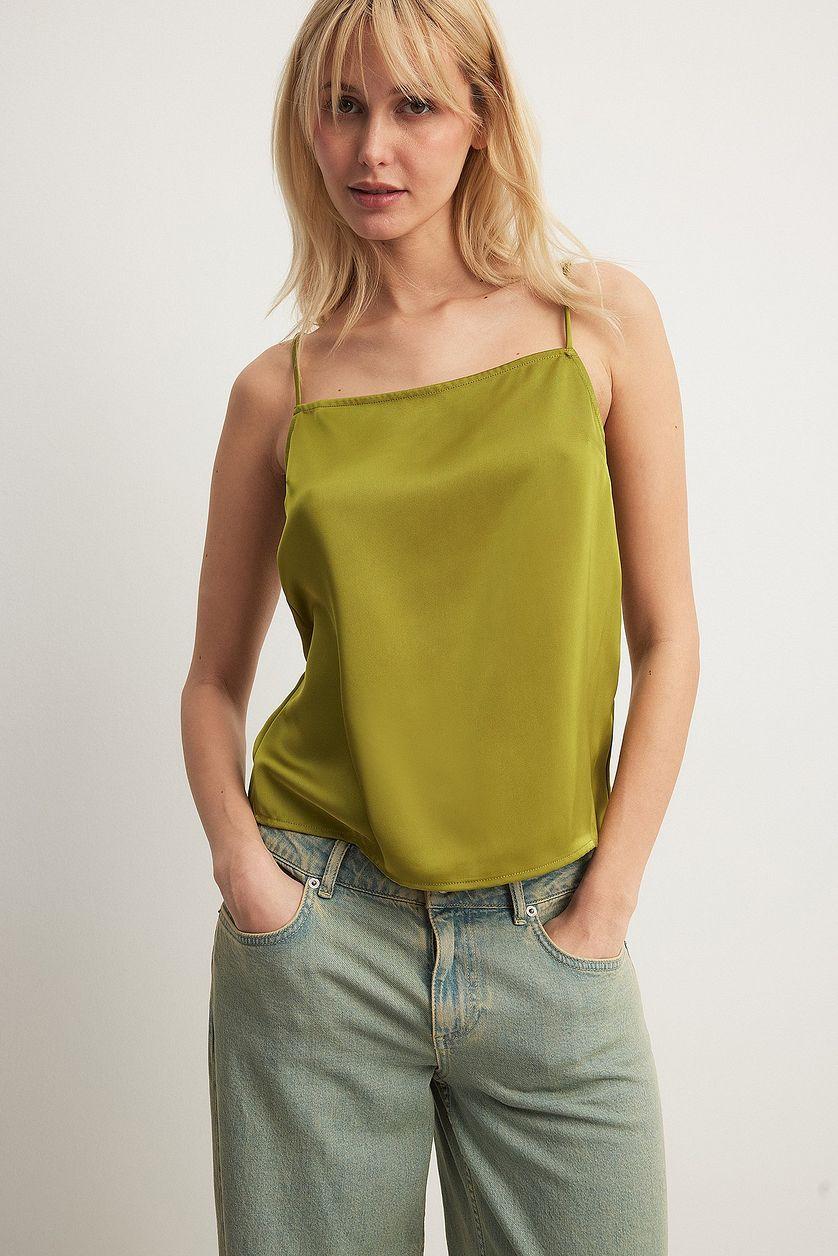 Tie Back Detail Satin Singlet Product Image