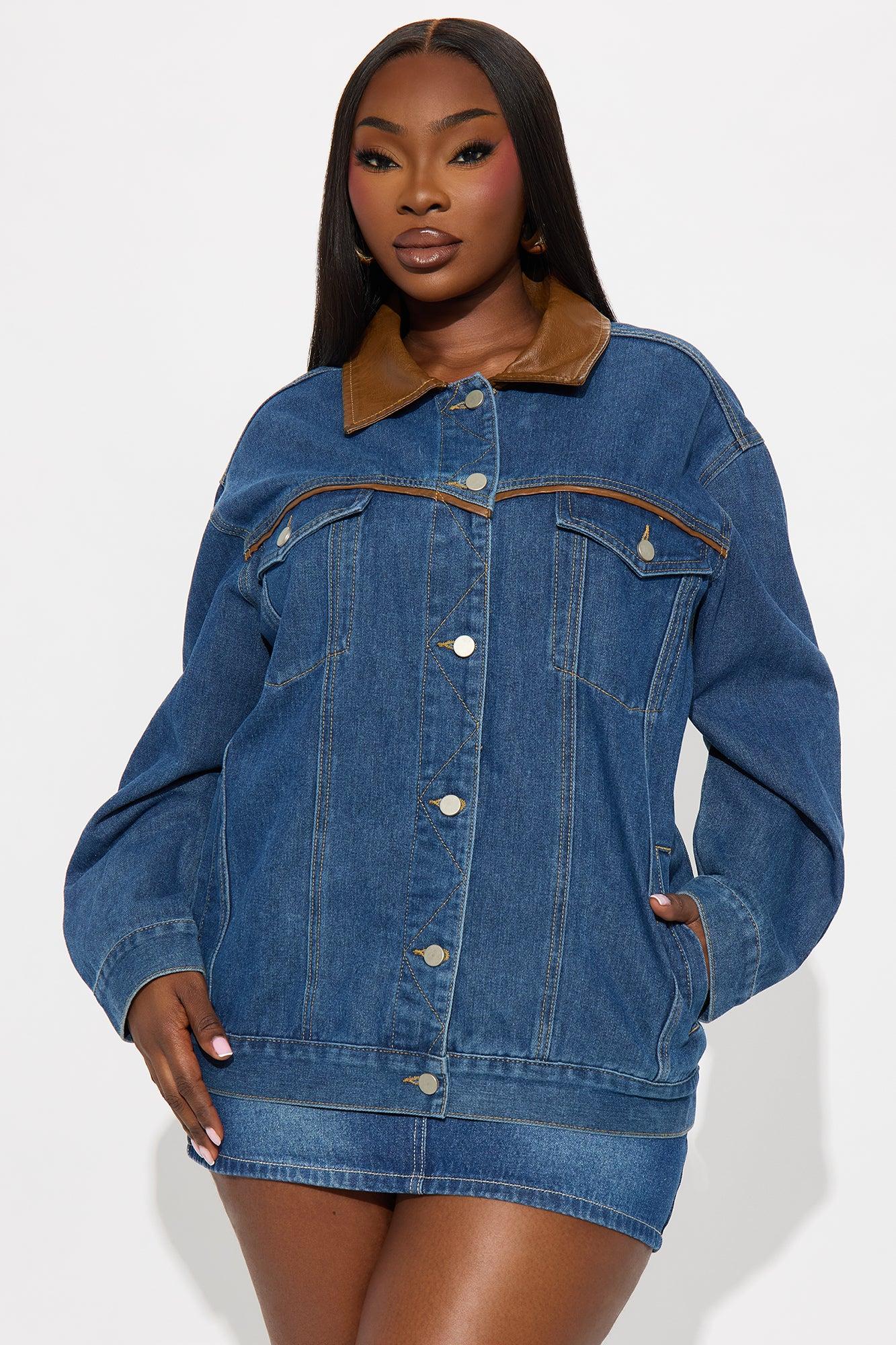 Everyday Oversized Denim Barn Jacket - Dark Wash Female Product Image