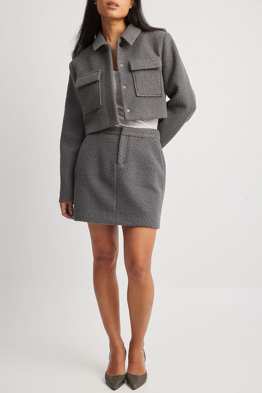 Structured High Waist Mini Skirt Product Image